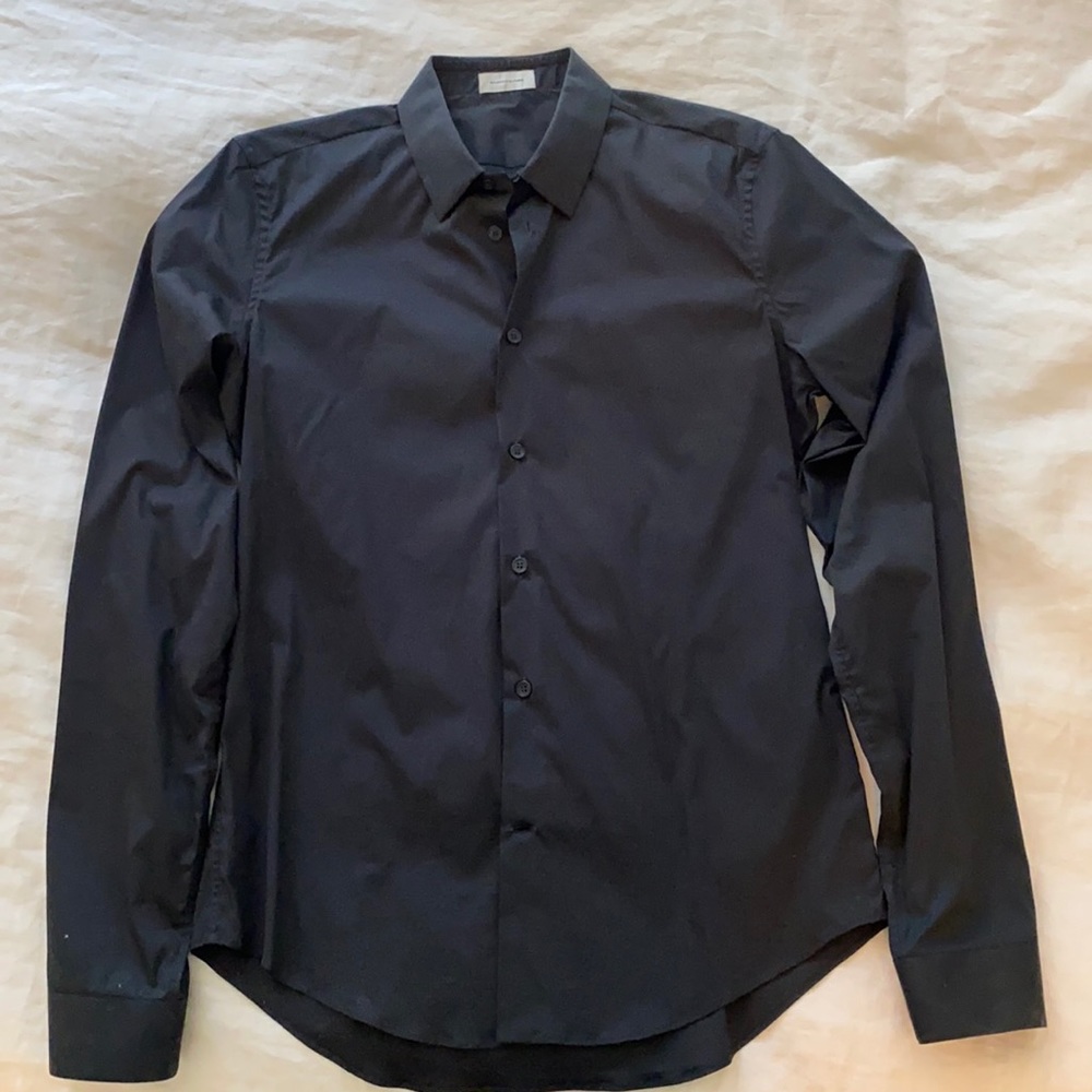 Balenciaga Paris Black Button Down Shirt